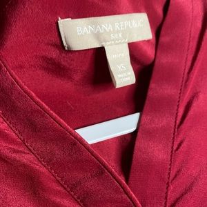 Banana Republic, XS, Silk Blouse, Red